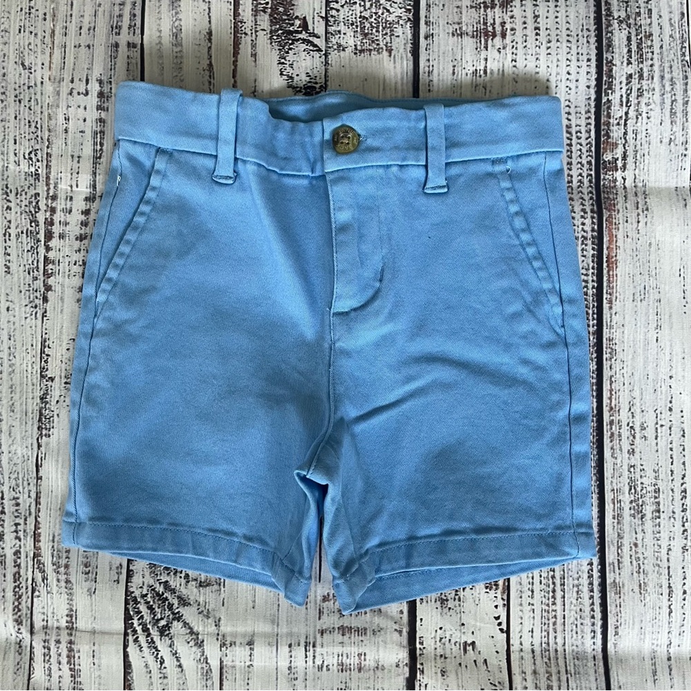 Janie And Jack The Twill Short In Sky Blue Adjustable Waist Boys Size 18-24m NWT